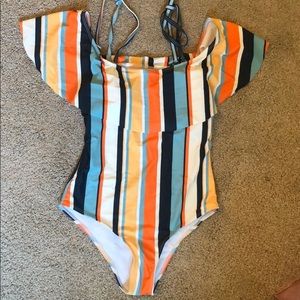 Striped one piece